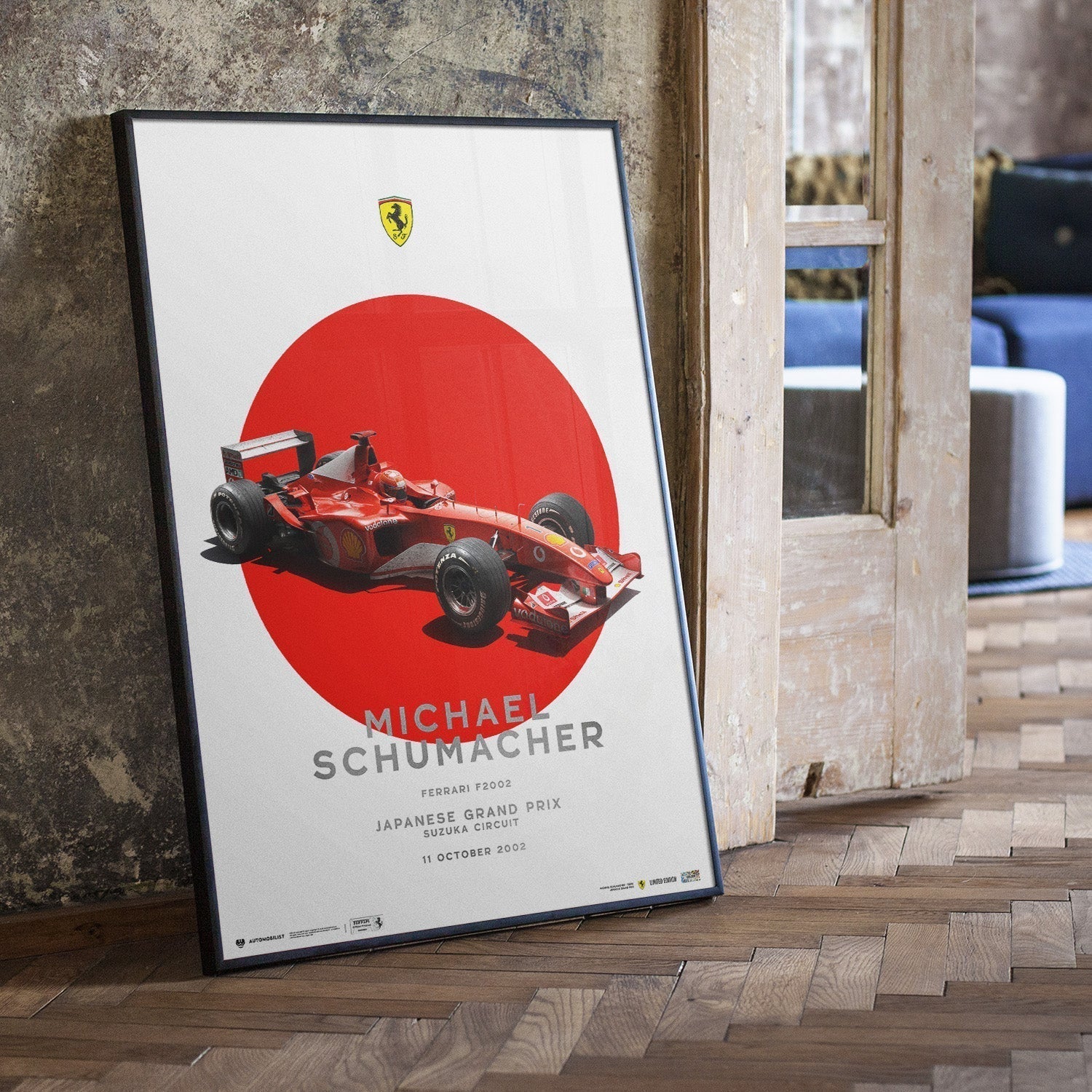 Ferrari F2002 - Michael Schumacher Suzuka GP 2002 | Collector's Edition Poster | Large