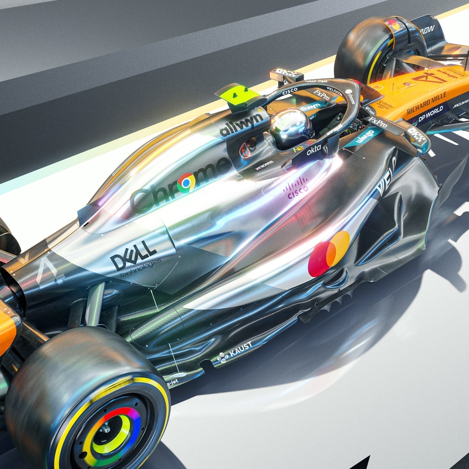 McLaren Formula 1 Team Chrome Livery British Grand Prix 2025 | Large
