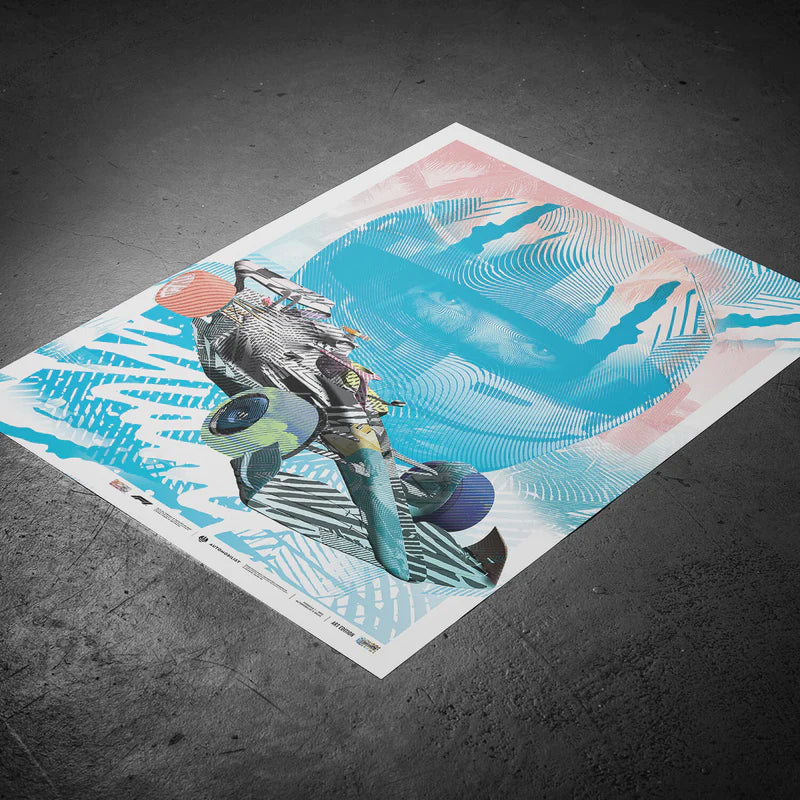 Miami Edition | 2ALAS Artist Series Blue | Formula 1 Poster | Large