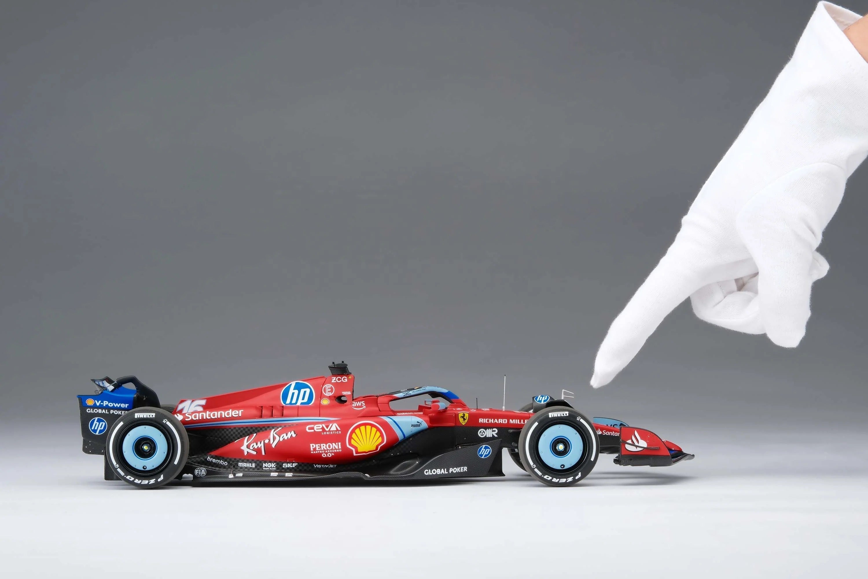 #16 Leclerc SF24 Miami GP 2024 1:18 Car Model by Amalgam