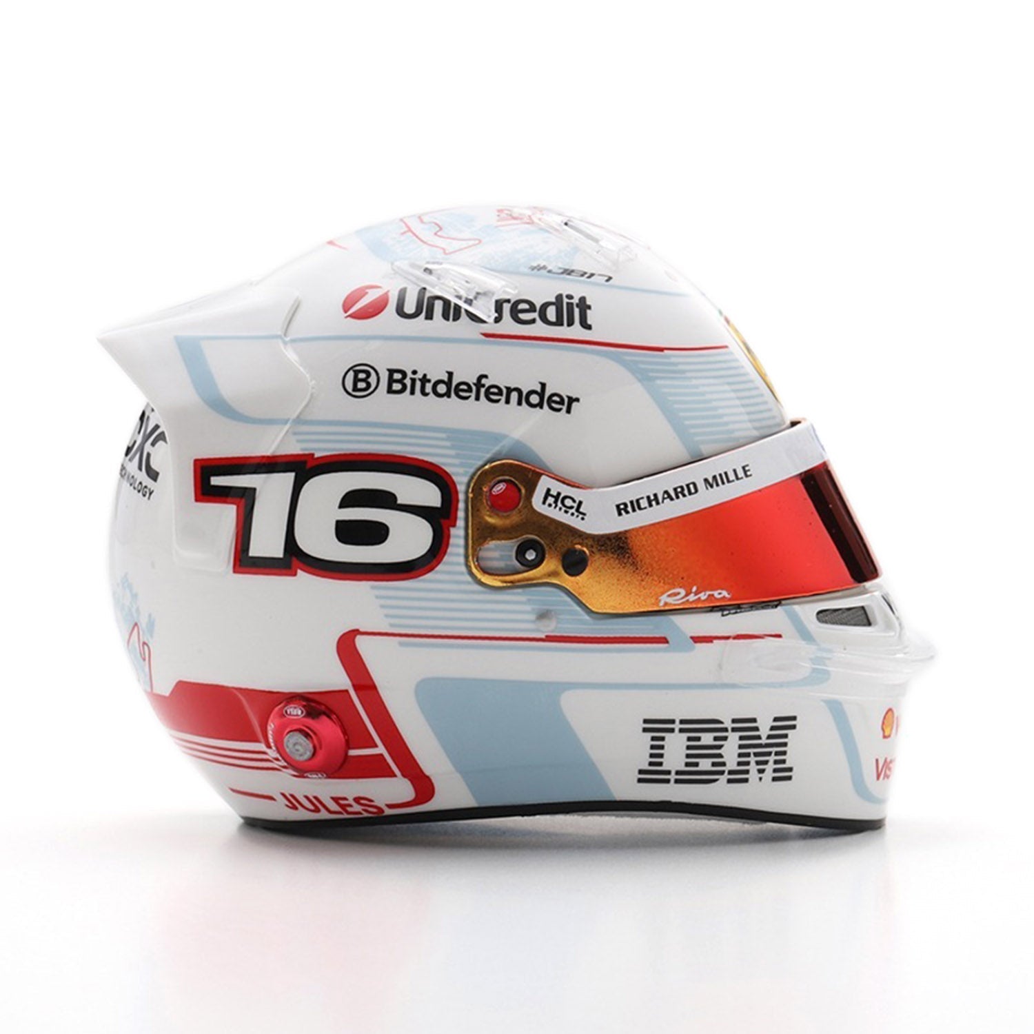 #16 Leclerc Monaco GP 2025 1:5 Mini Helmet