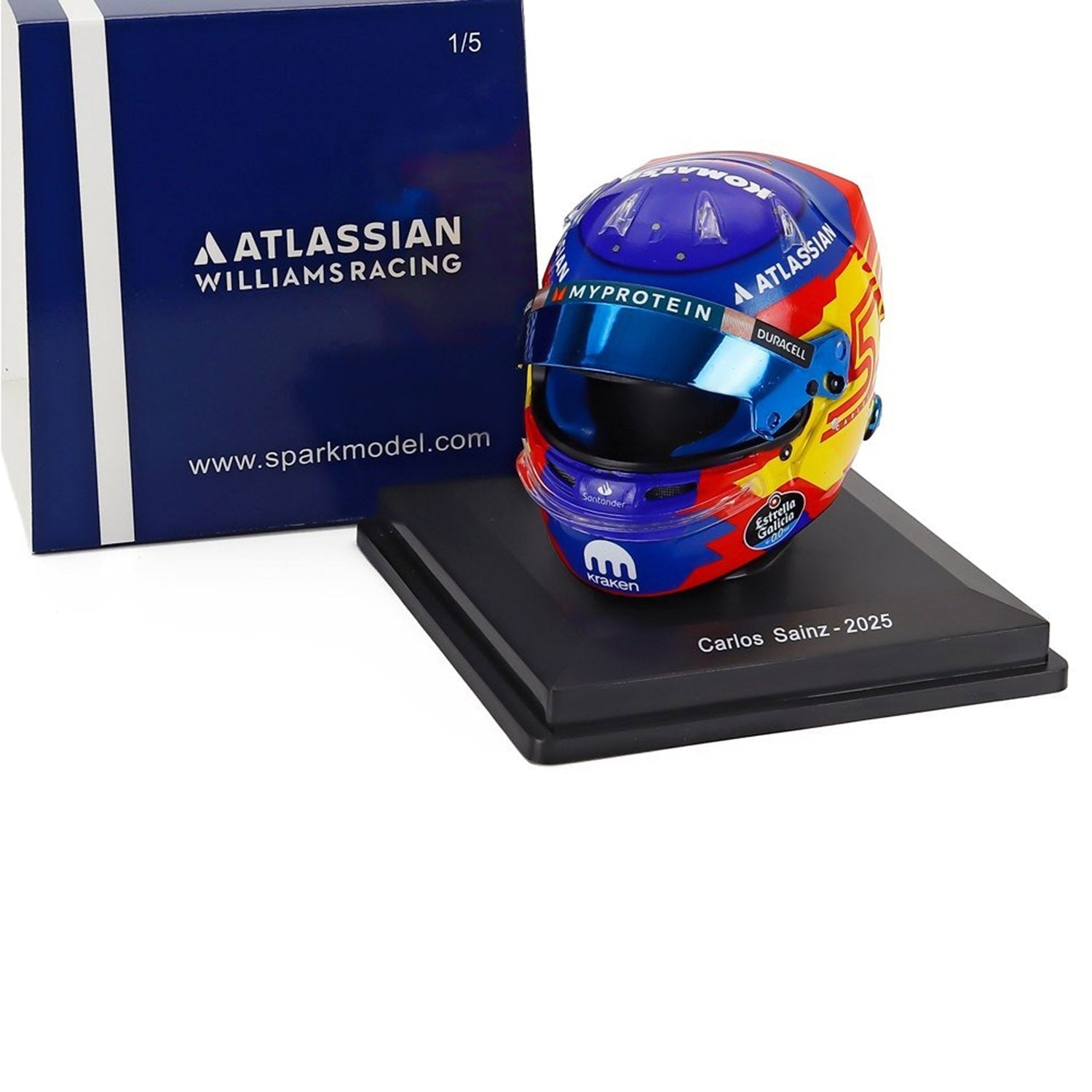 #55 Sainz 2025 Season 1:5 Mini Helmet