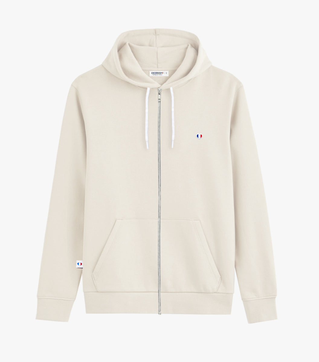 Sweat zippé Homme Sable - Iconique