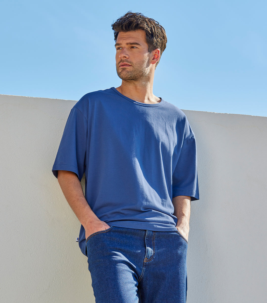 T-shirt Oversize Homme x3 - Pack Blanc/Noir/Bleu Jean